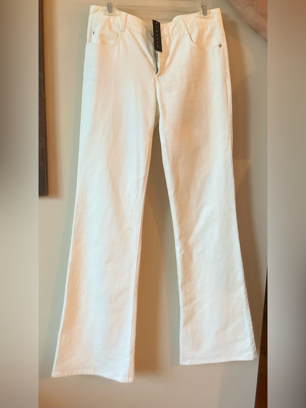 Theory Women's Straight Leg Jeans in White NWT